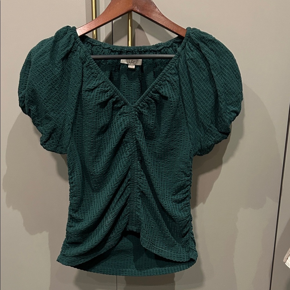 Ruched Green Women's Top